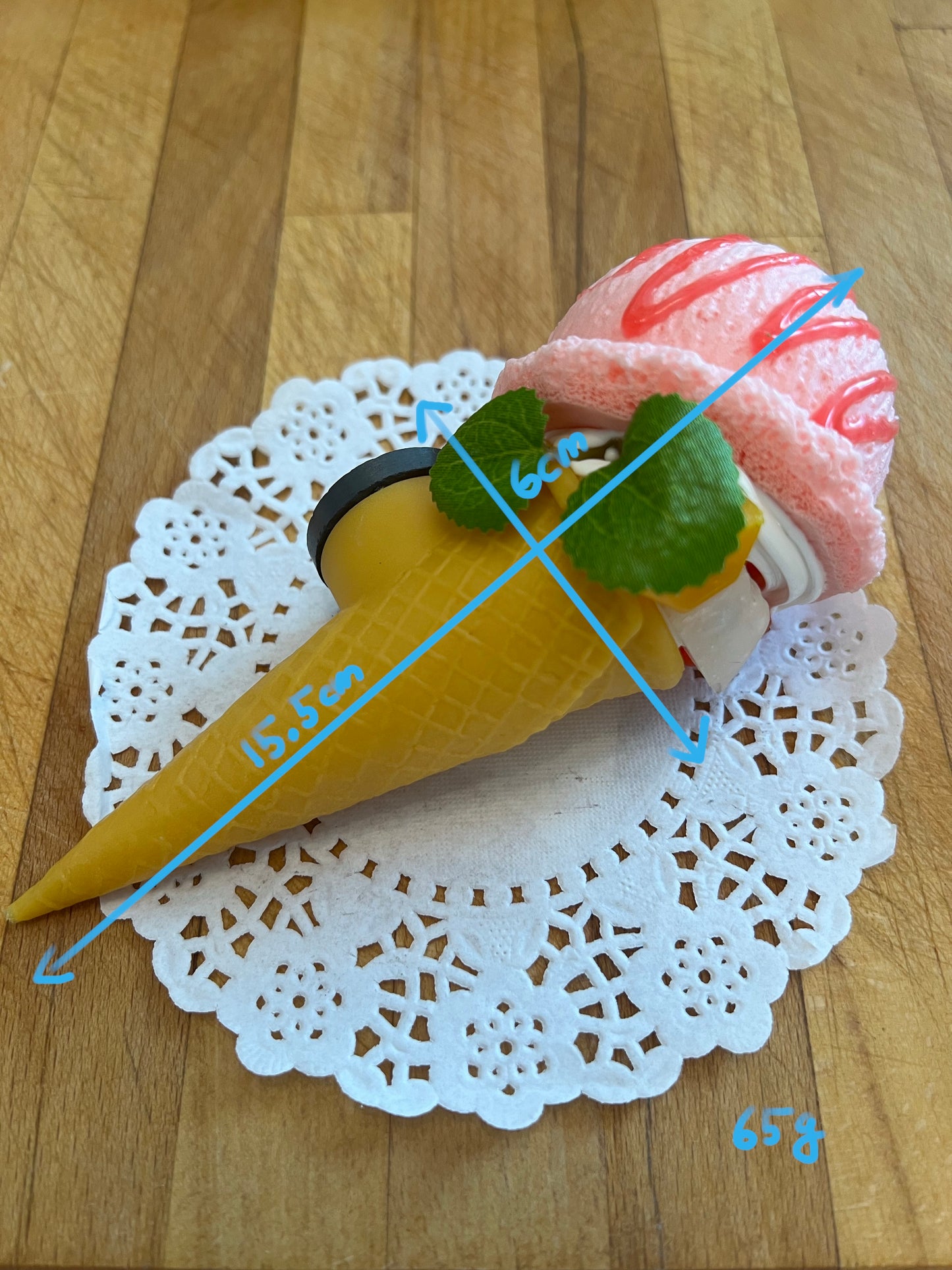 Strawberry Cone Ice cream with Fruit