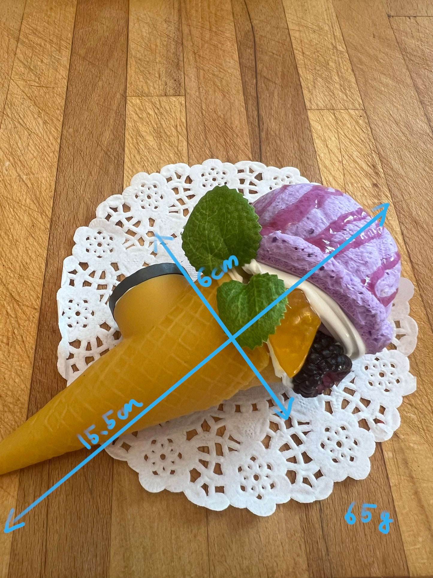 Berry Cone Ice cream with Fruit